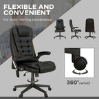 Chaise de bureau de massage vibrant à dossier haut avec 6 points de massage