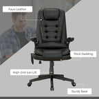 Chaise de bureau de massage vibrant à dossier haut avec 6 points de massage
