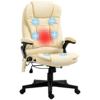 Chaise de bureau de massage vibrant à dossier haut avec 6 points de massage