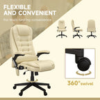 Chaise de bureau de massage vibrant à dossier haut avec 6 points de massage