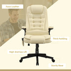 Chaise de bureau de massage vibrant à dossier haut avec 6 points de massage