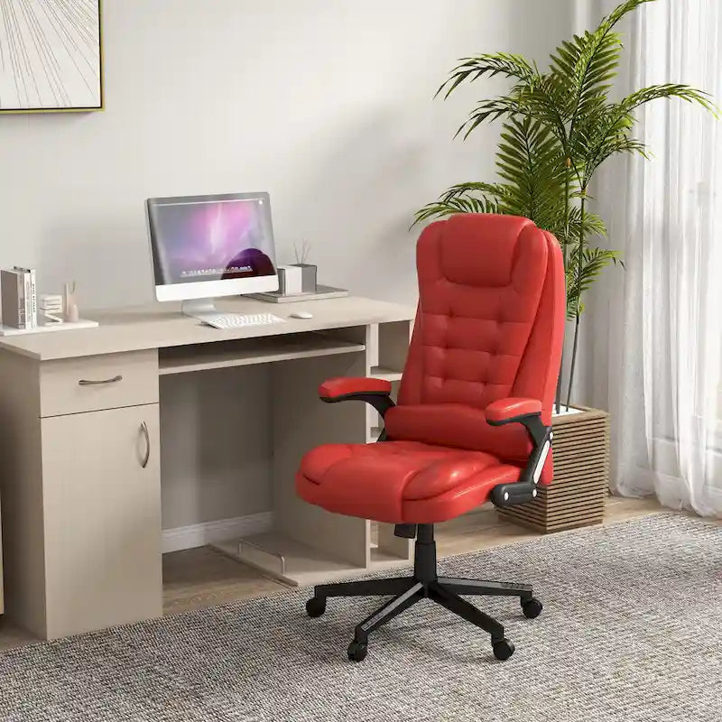 Chaise de bureau de massage vibrant à dossier haut avec 6 points de massage