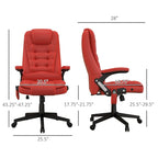 Chaise de bureau de massage vibrant à dossier haut avec 6 points de massage