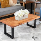 Pieds de table carrés en acier avec finition noir mat – Lot de 2