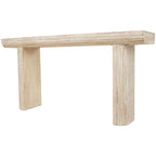 Console en bois avec pieds carrés – Beige, 16Lx63Px32H