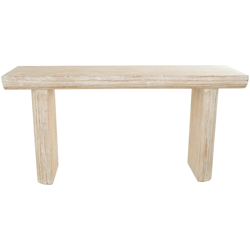 Console en bois avec pieds carrés – Beige, 16Lx63Px32H