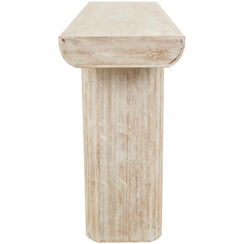 Console en bois avec pieds carrés – Beige, 16Lx63Px32H