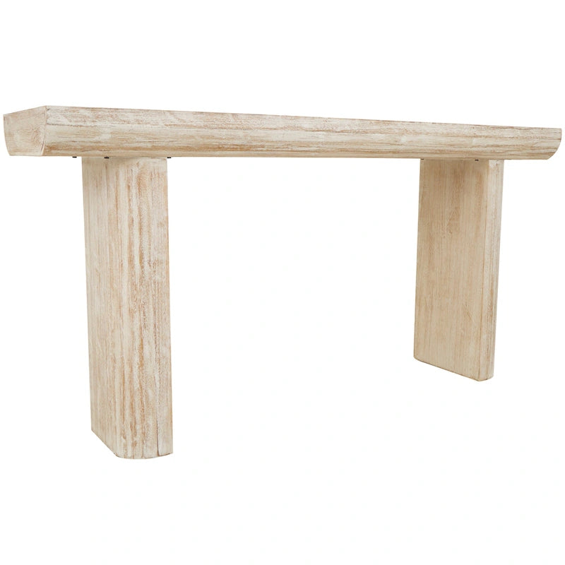 Console en bois avec pieds carrés – Beige, 16Lx63Px32H