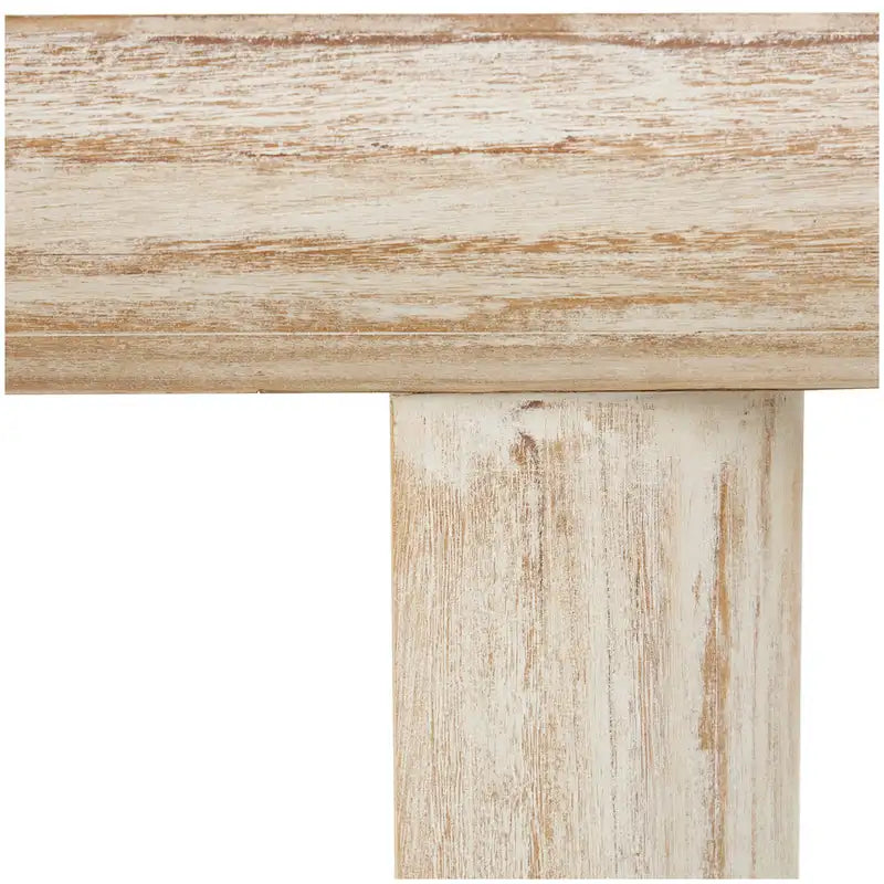 Console en bois avec pieds carrés – Beige, 16Lx63Px32H