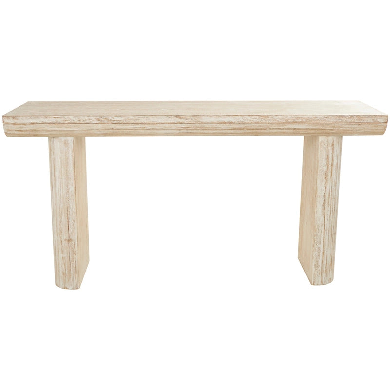 Console en bois avec pieds carrés – Beige, 16Lx63Px32H