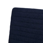 Fauteuil inclinable à dossier poussé avec coutures horizontales et cadre en bois d'hévéa