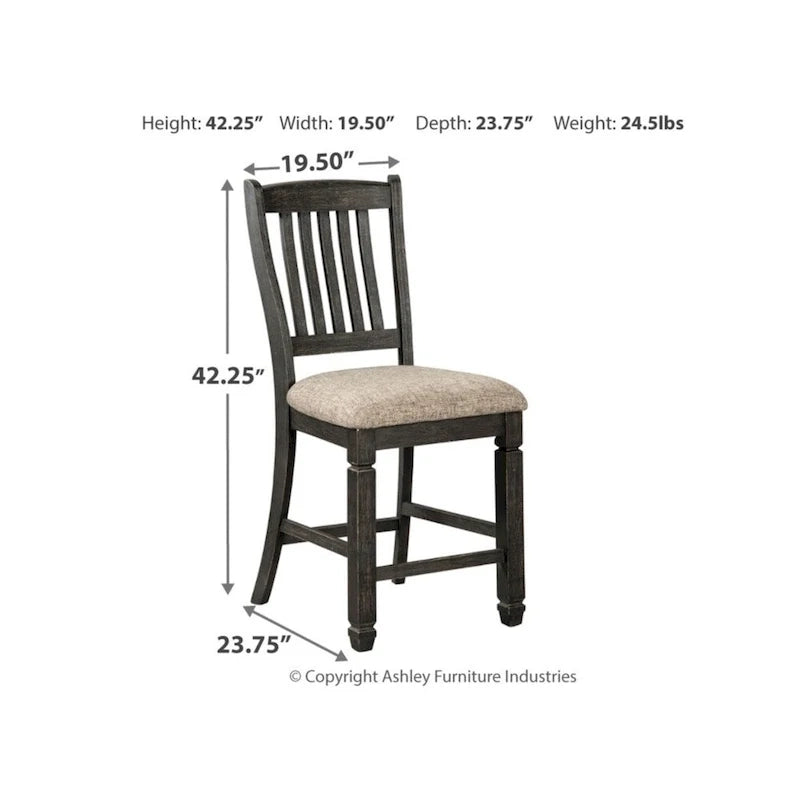 Tabourets de bar hauteur comptoir, lot de 2