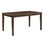 Table de salle à manger en bois d'hévéa, finition expresso