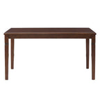 Table de salle à manger en bois d'hévéa, finition expresso