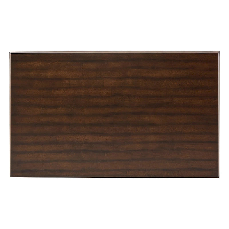 Table de salle à manger en bois d'hévéa, finition expresso
