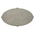 Table basse ovale avec plateau en composite de béton