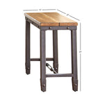 Table d'appoint avec plateau en bois vieilli et base en métal