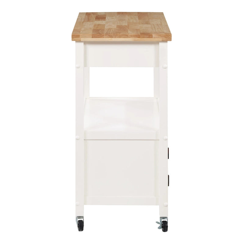 Dessertes de cuisine avec plateau en bois