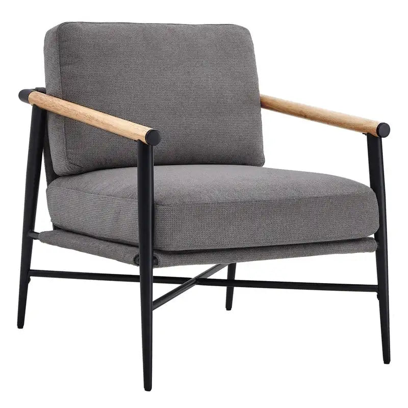 Fauteuil d'appoint moderne du milieu du siècle avec cadre en métal