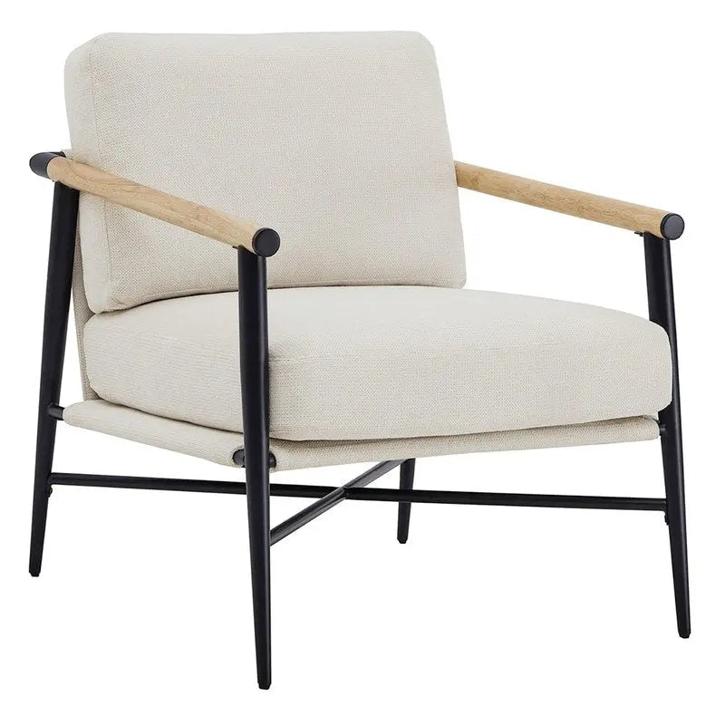 Fauteuil d'appoint moderne du milieu du siècle avec cadre en métal