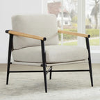 Fauteuil d'appoint moderne du milieu du siècle avec cadre en métal