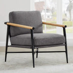 Fauteuil d'appoint moderne du milieu du siècle avec cadre en métal
