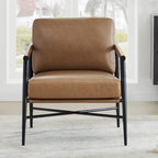 Fauteuil d'appoint moderne du milieu du siècle avec cadre en métal