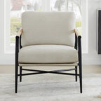 Fauteuil d'appoint moderne du milieu du siècle avec cadre en métal