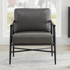 Fauteuil d'appoint moderne du milieu du siècle avec cadre en métal