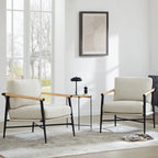 Fauteuil d'appoint moderne du milieu du siècle avec cadre en métal
