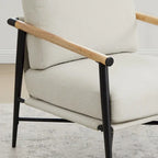 Fauteuil d'appoint moderne du milieu du siècle avec cadre en métal