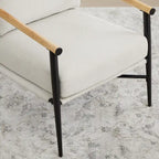 Fauteuil d'appoint moderne du milieu du siècle avec cadre en métal