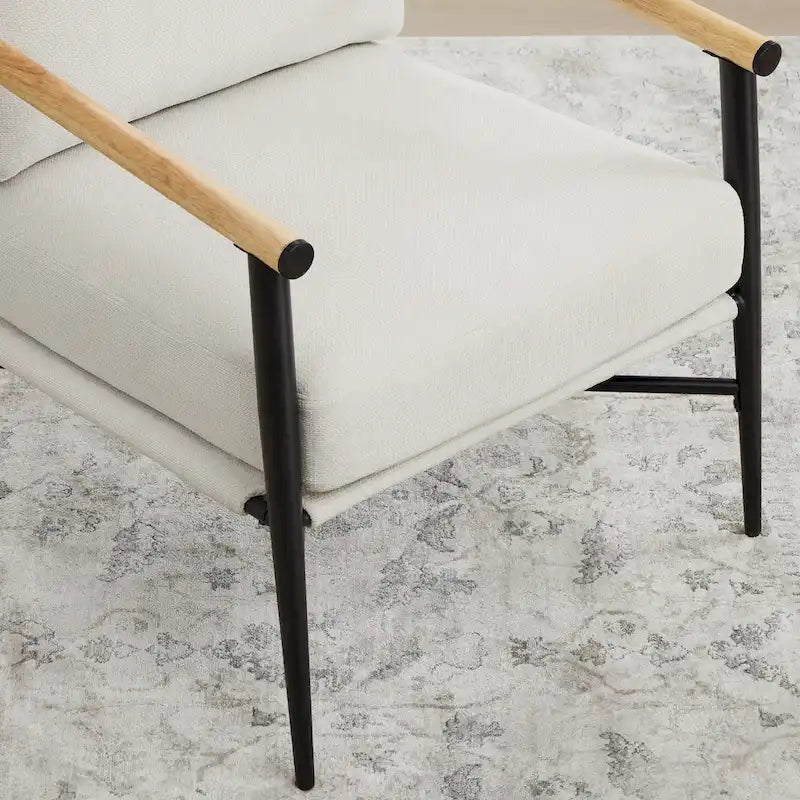 Fauteuil d'appoint moderne du milieu du siècle avec cadre en métal
