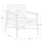 Fauteuil d'appoint moderne du milieu du siècle avec cadre en métal