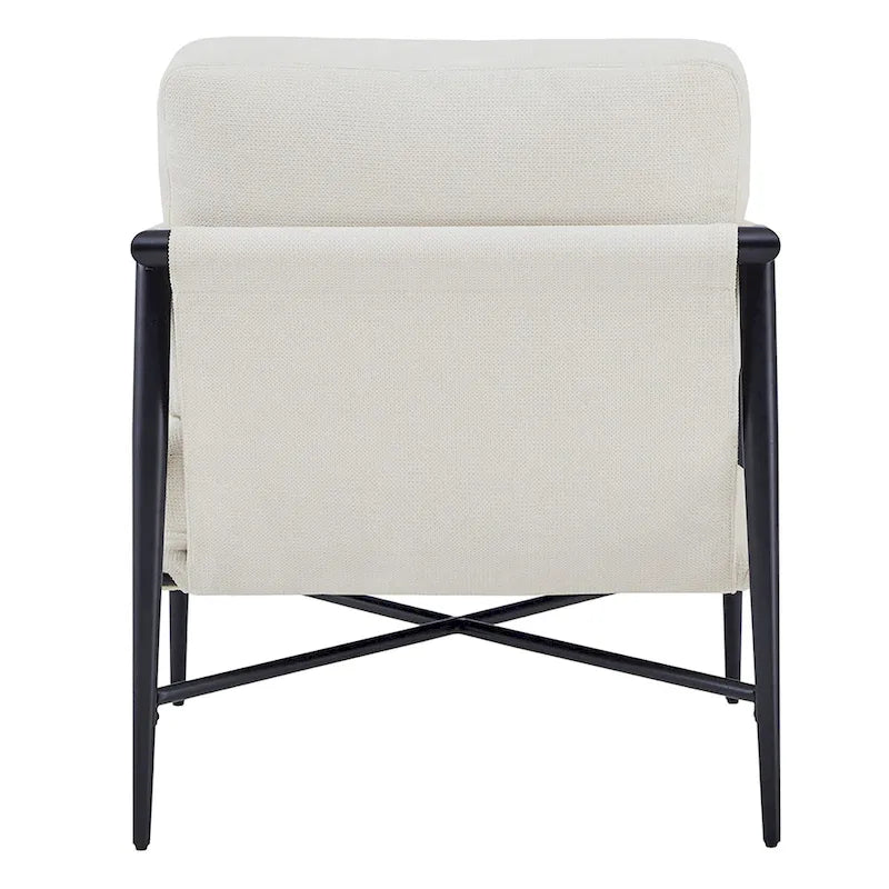 Fauteuil d'appoint moderne du milieu du siècle avec cadre en métal