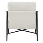 Fauteuil d'appoint moderne du milieu du siècle avec cadre en métal