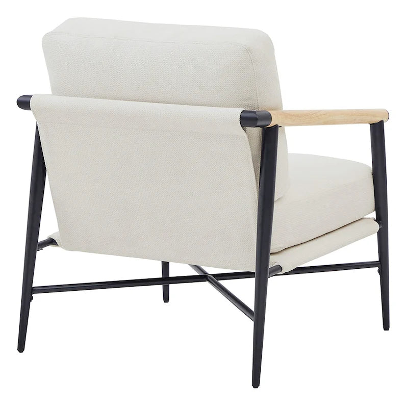 Fauteuil d'appoint moderne du milieu du siècle avec cadre en métal