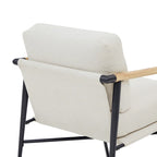 Fauteuil d'appoint moderne du milieu du siècle avec cadre en métal