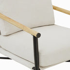 Fauteuil d'appoint moderne du milieu du siècle avec cadre en métal