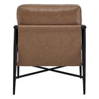Fauteuil d'appoint moderne du milieu du siècle avec cadre en métal