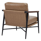 Fauteuil d'appoint moderne du milieu du siècle avec cadre en métal