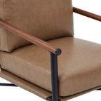 Fauteuil d'appoint moderne du milieu du siècle avec cadre en métal