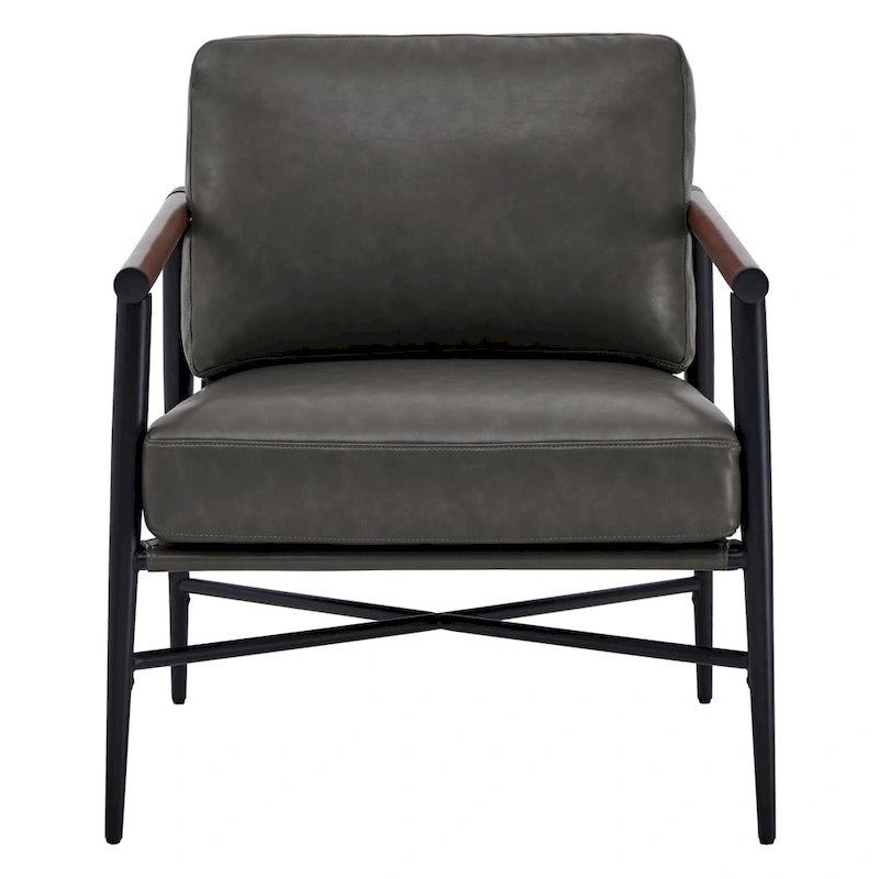 Fauteuil d'appoint moderne du milieu du siècle avec cadre en métal