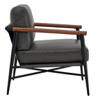 Fauteuil d'appoint moderne du milieu du siècle avec cadre en métal