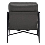 Fauteuil d'appoint moderne du milieu du siècle avec cadre en métal
