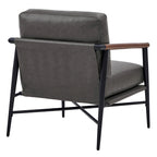 Fauteuil d'appoint moderne du milieu du siècle avec cadre en métal