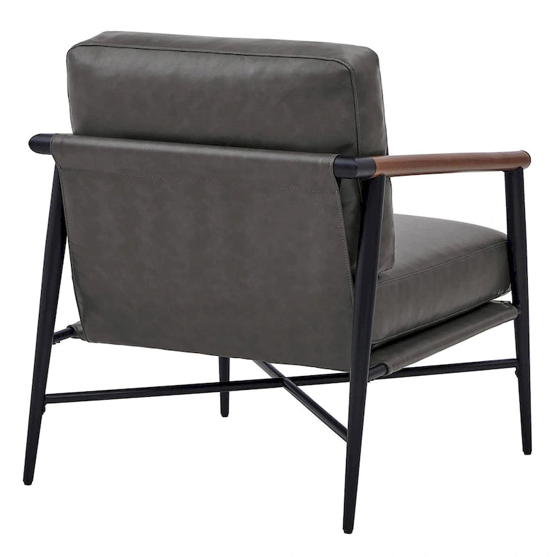 Fauteuil d'appoint moderne du milieu du siècle avec cadre en métal