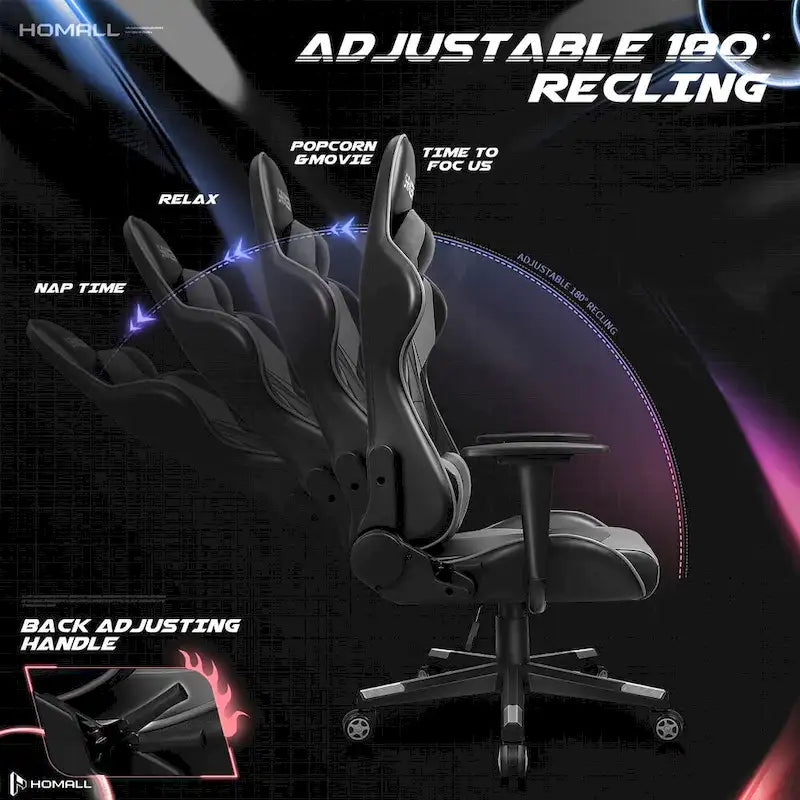 Chaise de jeu avec support lombaire et hauteur réglable