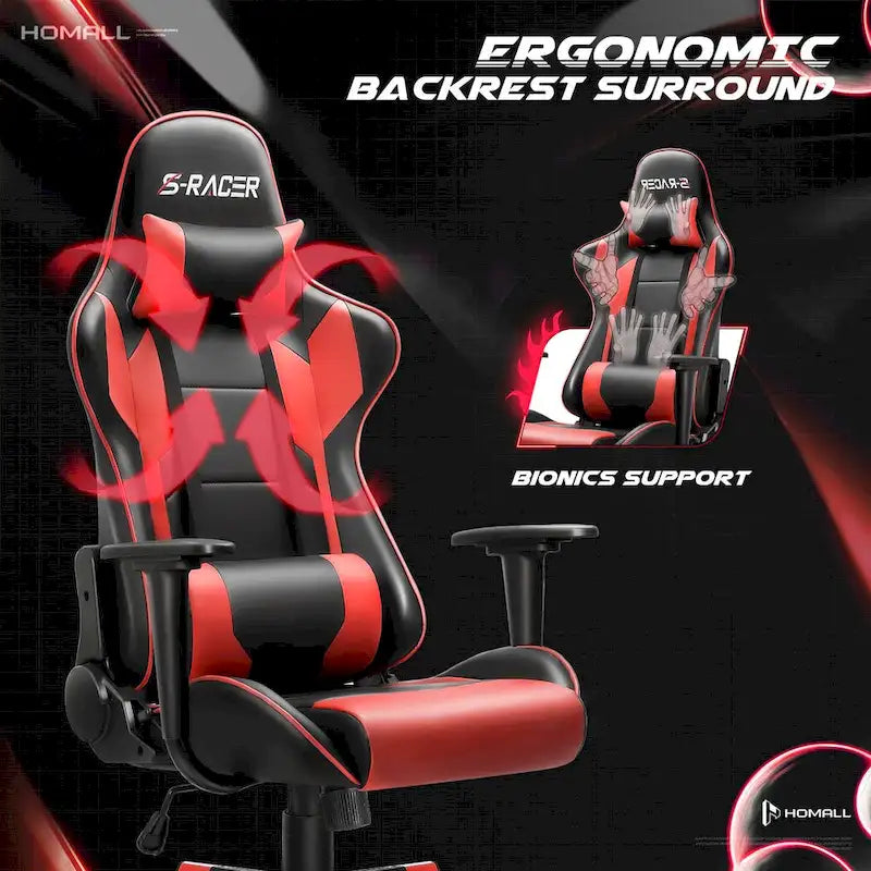 Chaise de jeu avec support lombaire et hauteur réglable