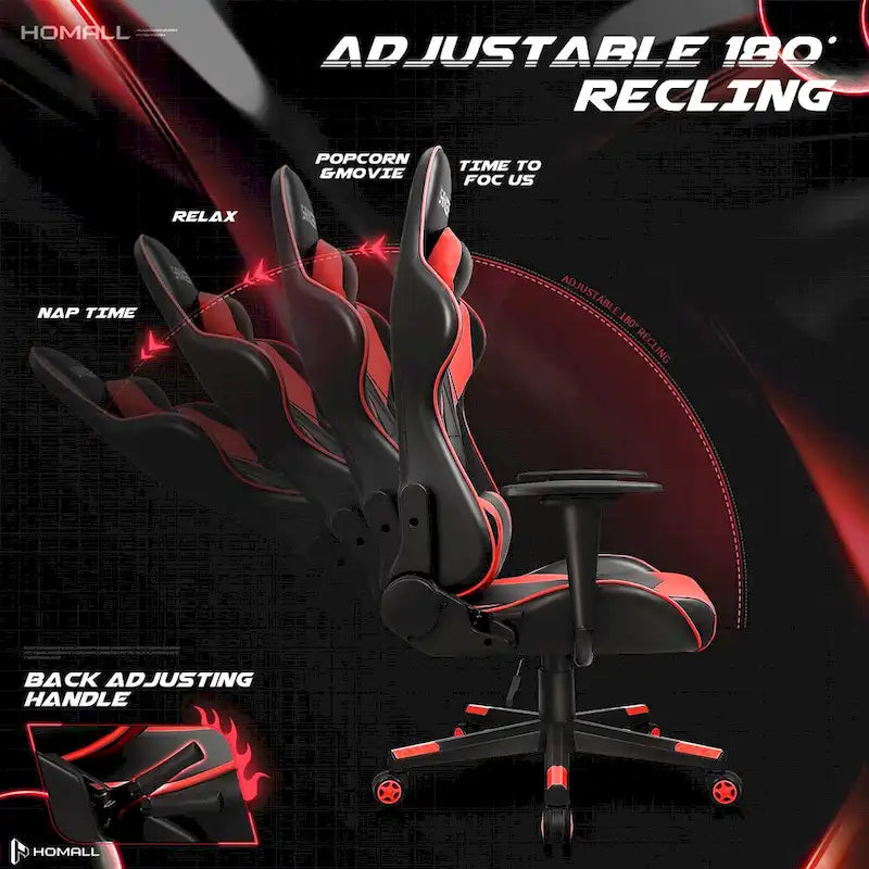 Chaise de jeu avec support lombaire et hauteur réglable